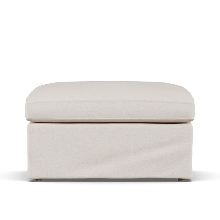 Linnevik footstool - Same Off White 6671-white-oiled oak, with skirt - 1898