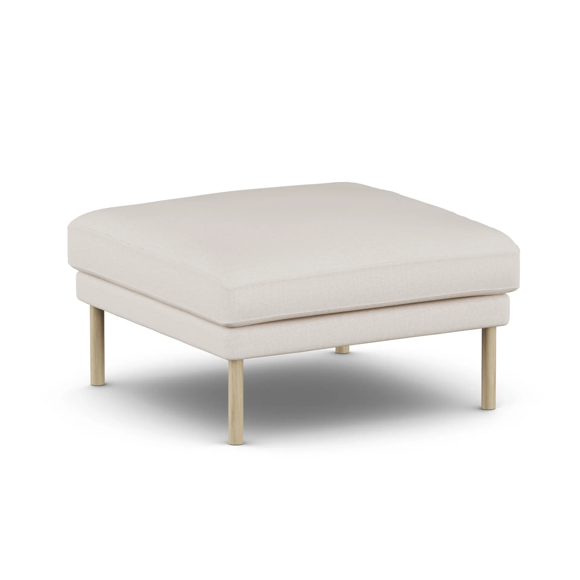 Linnevik footstool, Same Off White 6671-white-oiled oak, without skirt 1898