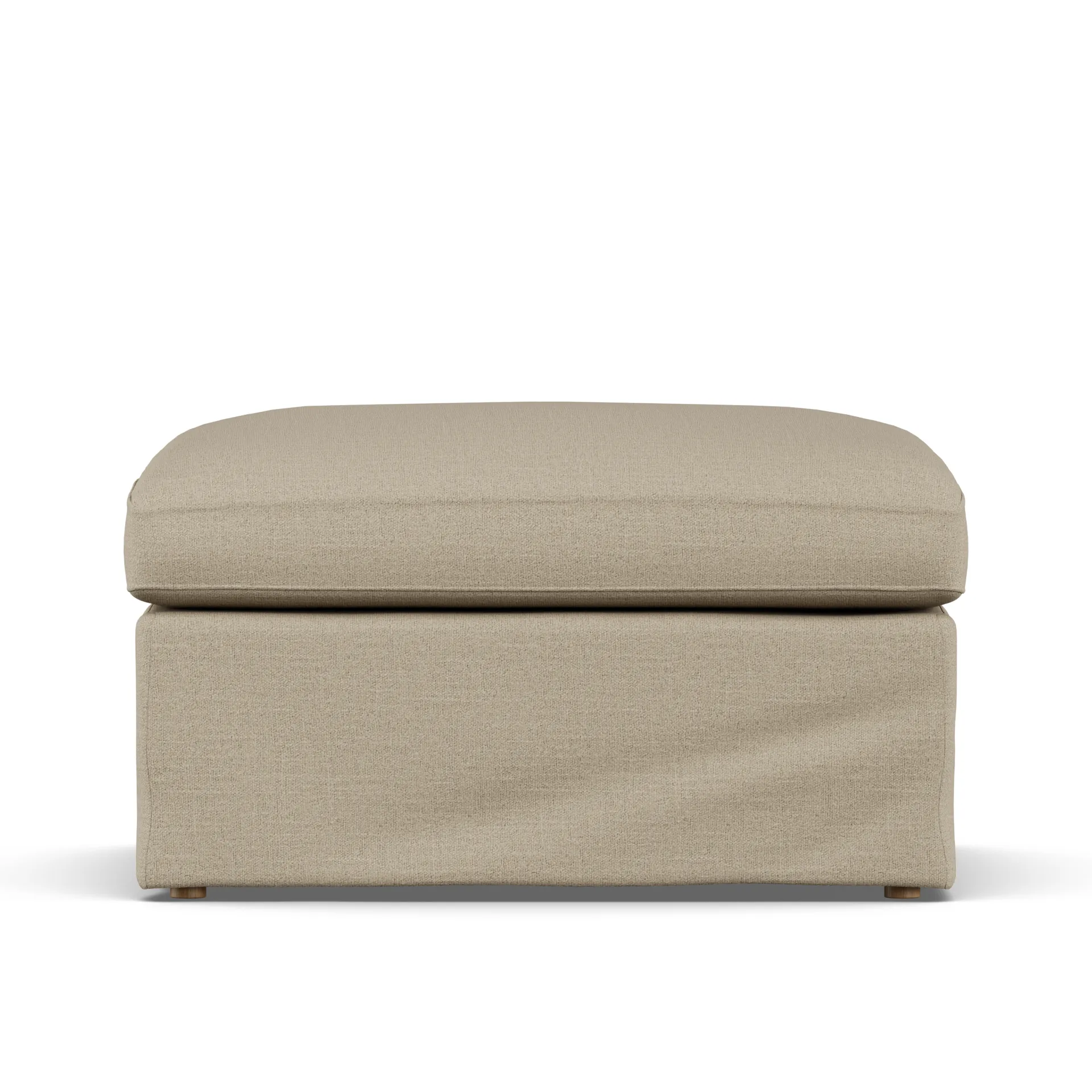 Linnevik footstool, Same Sand 6672-white-oiled oak, with skirt 1898