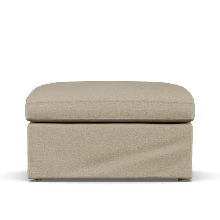 Linnevik footstool - Same Sand 6672-white-oiled oak, with skirt - 1898