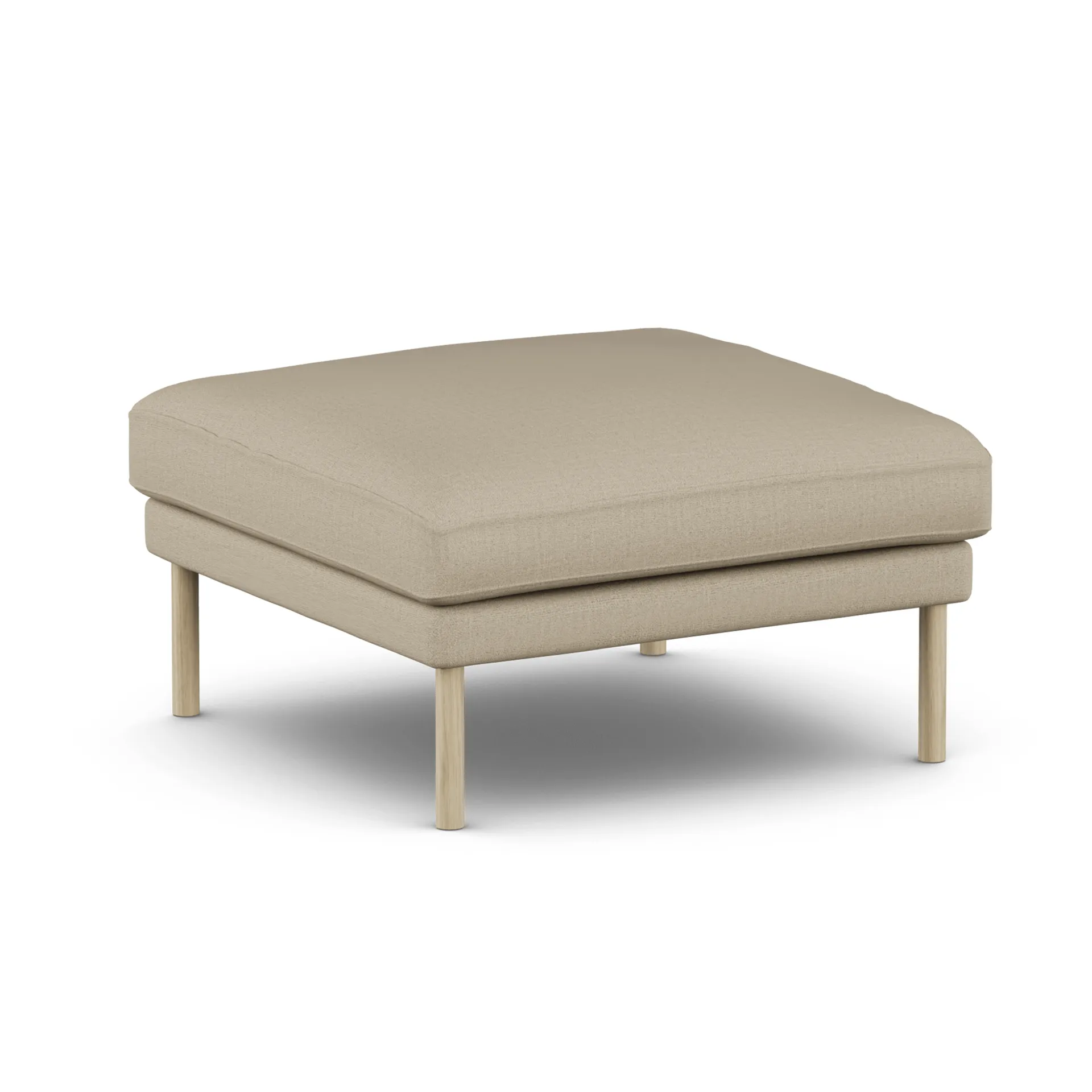 Linnevik footstool, Same Sand 6672-white-oiled oak, without skirt 1898