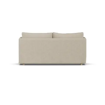 Linnevik sofa - Bern beige 0341-white-oiled oak, 2-seater, with skirt - 1898