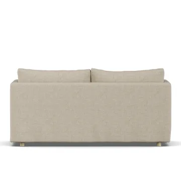 Linnevik sofa - Bern beige 0341-white-oiled oak, 2-seater, with skirt - 1898
