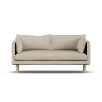 Linnevik sofa - Bern Beige 0341-white-oiled oak, 2-seater, without skirt - 1898