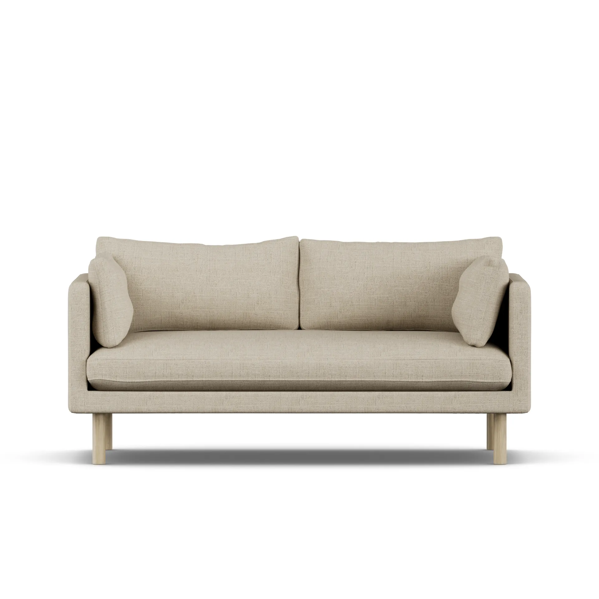 Linnevik sofa, Bern Beige 0341-white-oiled oak, 2-seater 1898