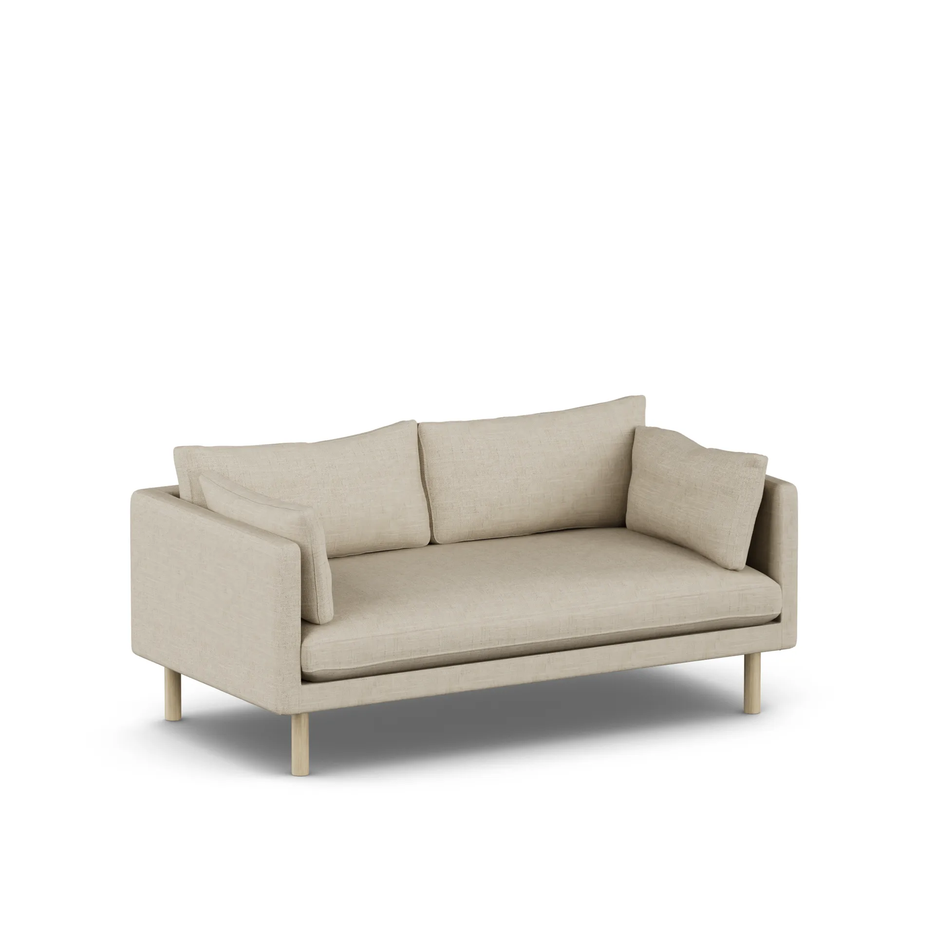 Linnevik sofa, Bern Beige 0341-white-oiled oak, 2-seater 1898