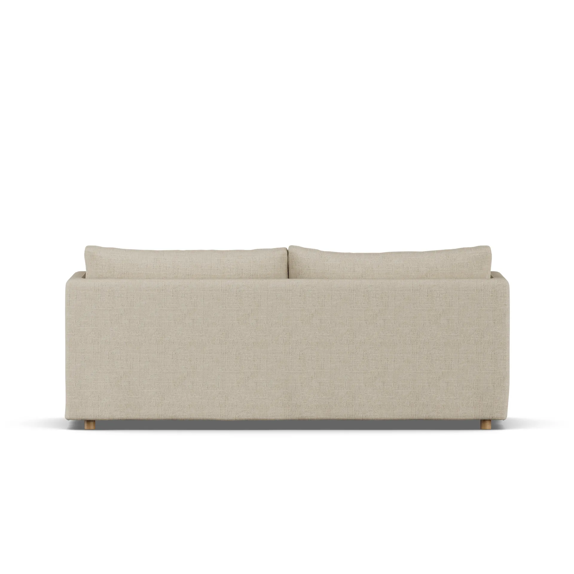 Linnevik sofa, Bern Beige 0341-white-oiled oak, 3-seater, with skirt 1898
