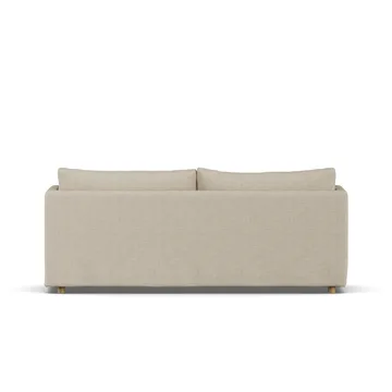 Linnevik sofa - Bern Beige 0341-white-oiled oak, 3-seater, with skirt - 1898