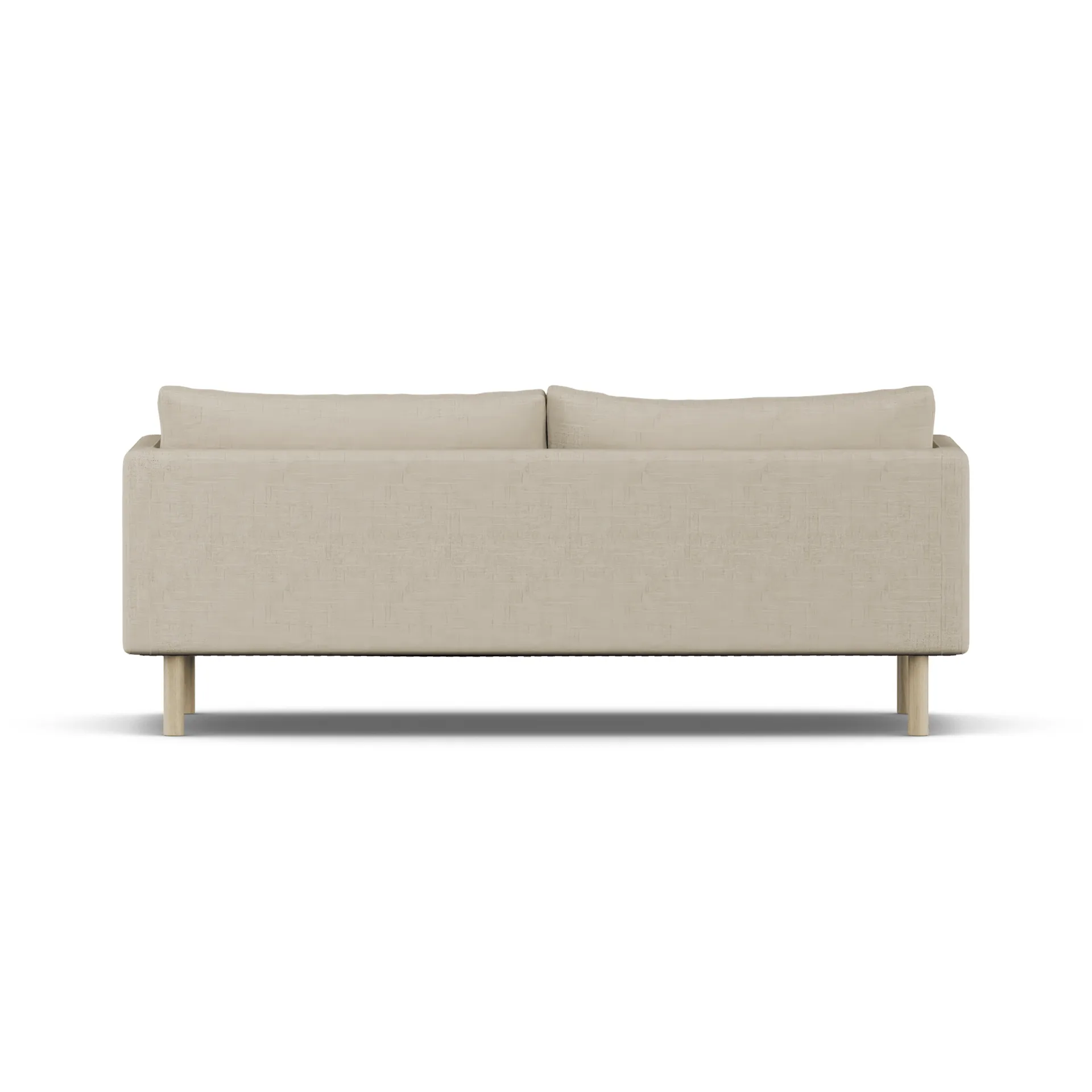 Linnevik sofa, Bern Beige 0341-white-oiled oak, 3-seater, without skirt 1898