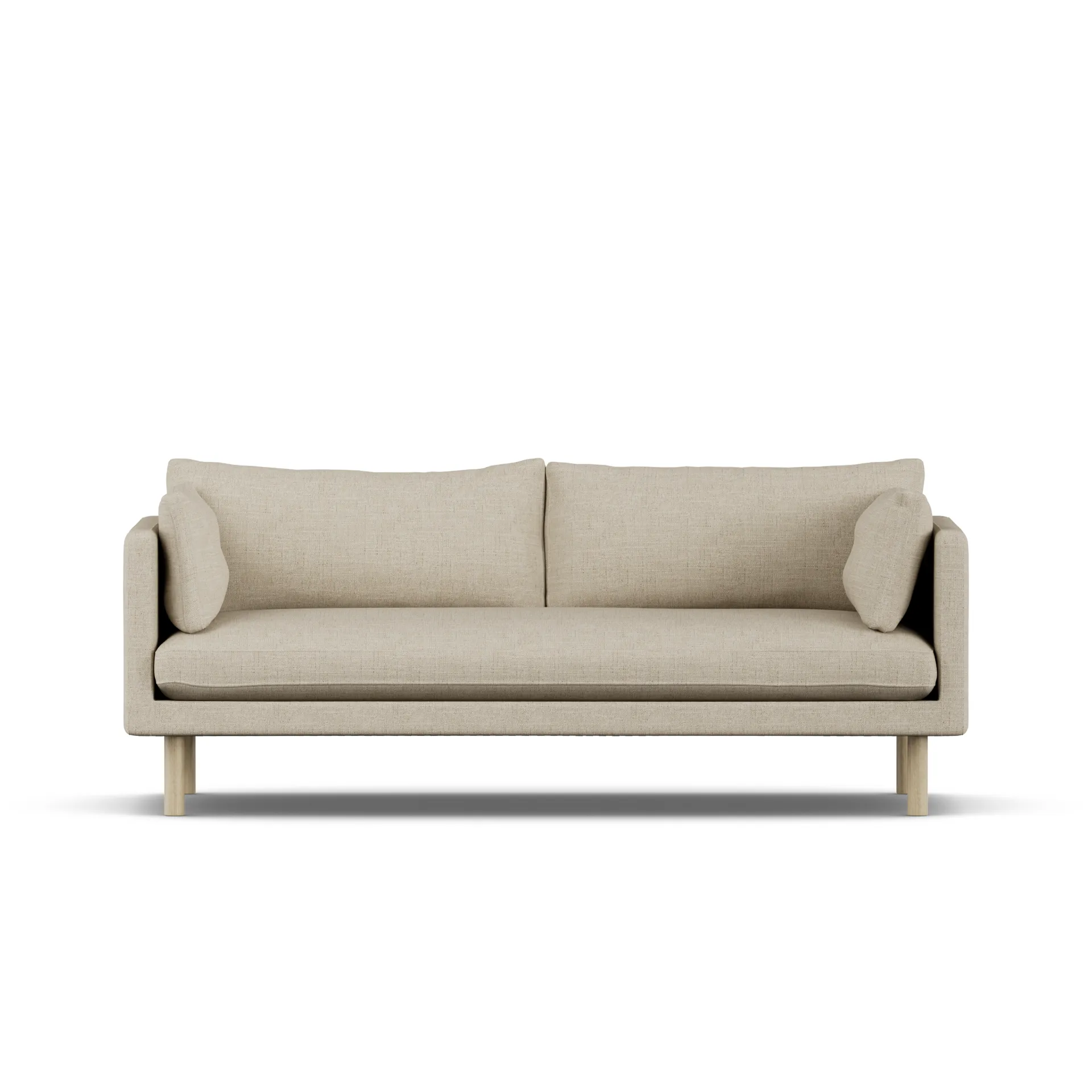 Linnevik sofa, Bern Beige 0341-white-oiled oak, 3-seater 1898