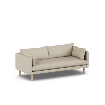 Linnevik sofa - Bern Beige 0341-white-oiled oak, 3-seater - 1898