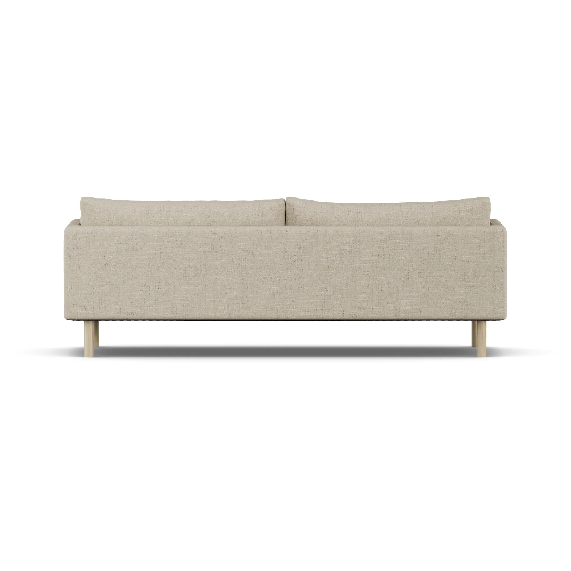Linnevik sofa, Bern Beige 0341-white-oiled oak, 4-seater, without skirt 1898