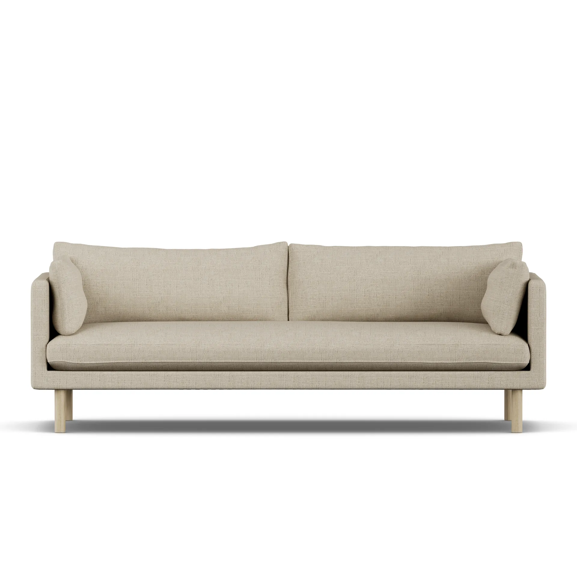 Linnevik sofa, Bern Beige 0341-white-oiled oak, 4-seater 1898