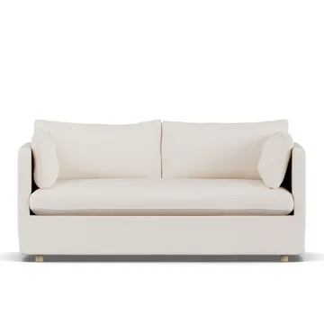 Linnevik sofa - Caleido Beige 9600-white-oiled oak, 2-seater, with skirt - 1898