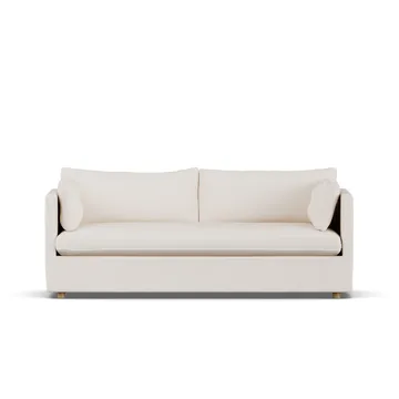 Linnevik sofa - Caleido beige 9600-white-oiled oak, 3-seater, with skirt - 1898