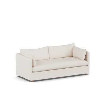 Linnevik sofa - Caleido beige 9600-white-oiled oak, 3-seater, with skirt - 1898