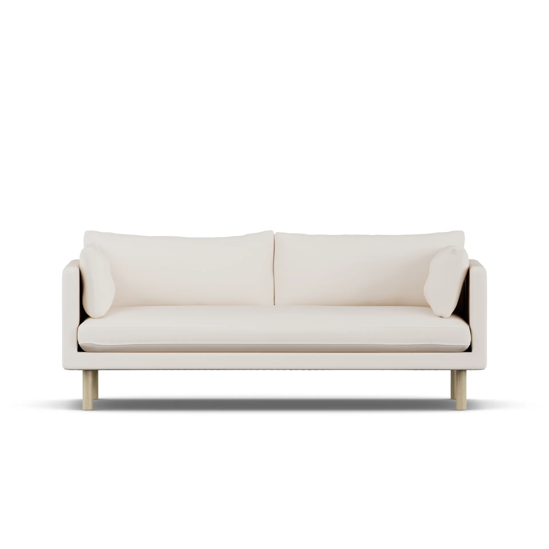 Linnevik sofa, Caleido Beige 9600-white-oiled oak, 3-seater 1898