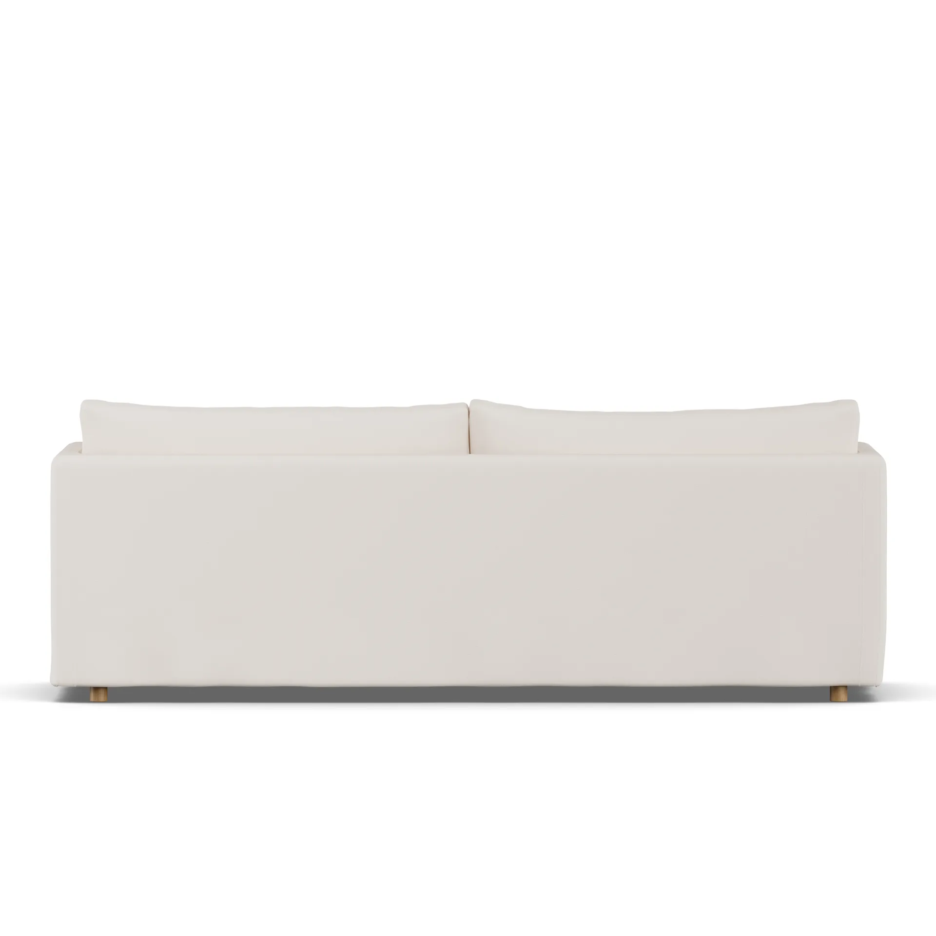 Linnevik sofa, Caleido beige 9600-white-oiled oak, 4-seater, with skirt 1898