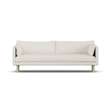 Linnevik sofa - Caleido Beige 9600-white-oiled oak, 4-seater, without skirt - 1898