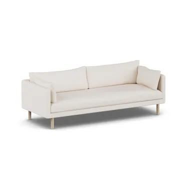 Linnevik sofa - Caleido Beige 9600-white-oiled oak, 4-seater, without skirt - 1898