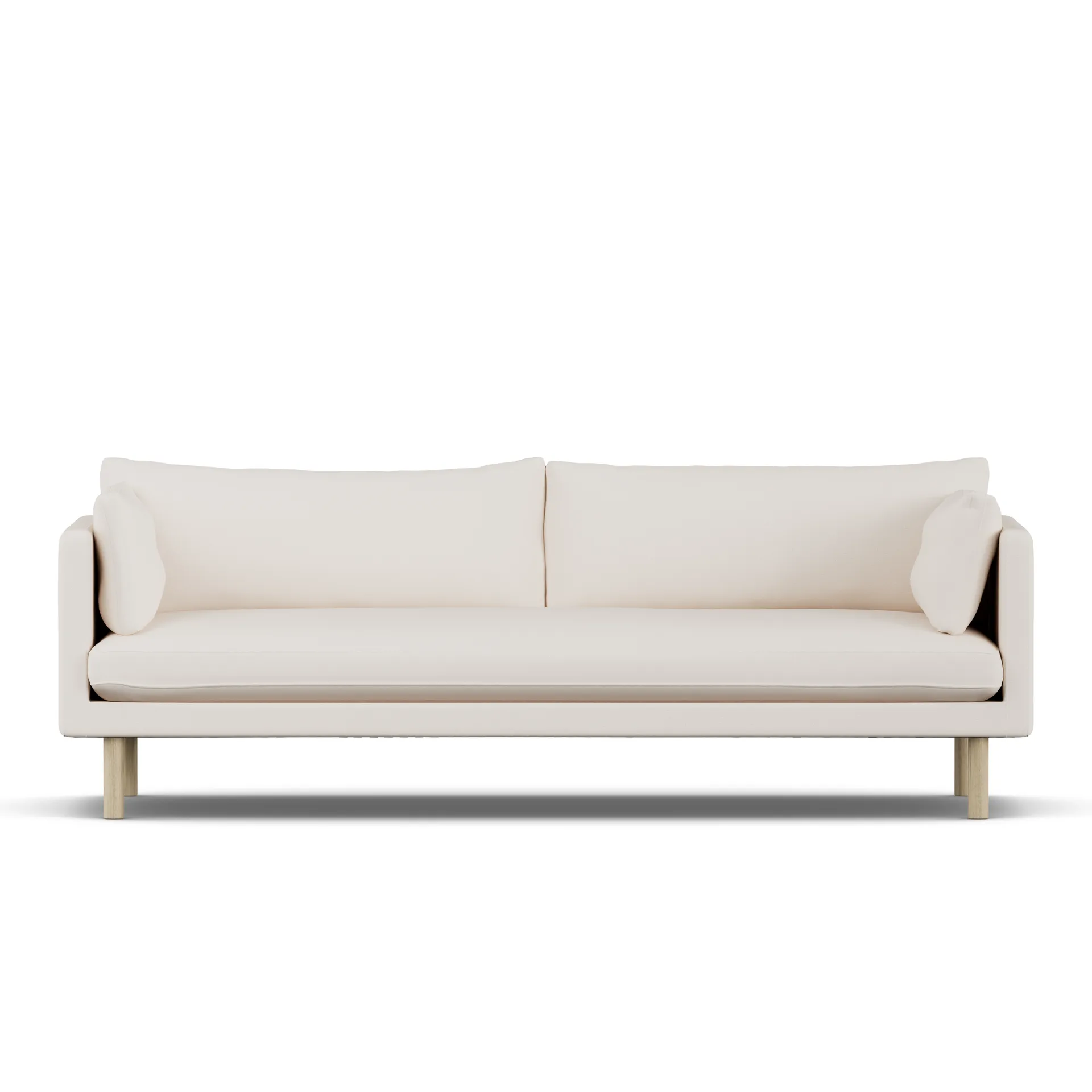 Linnevik sofa, Caleido Beige 9600-white-oiled oak, 4-seater 1898