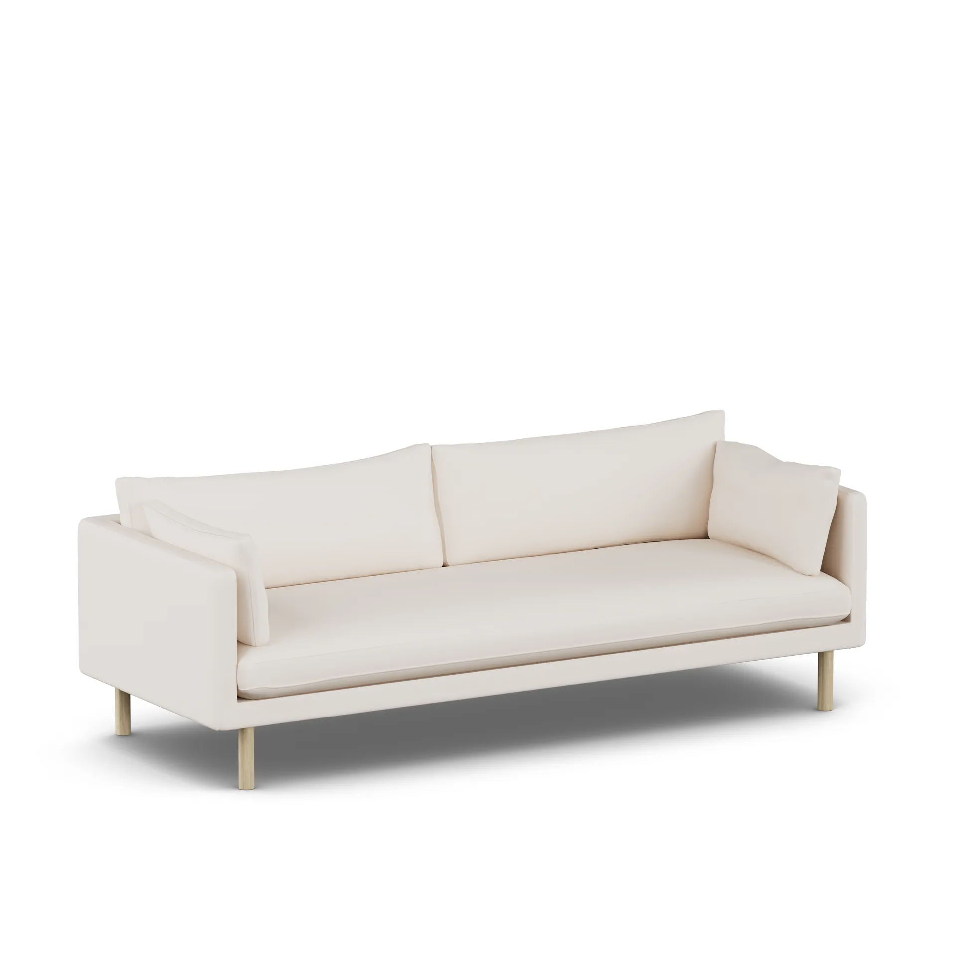 Linnevik sofa, Caleido Beige 9600-white-oiled oak, 4-seater 1898