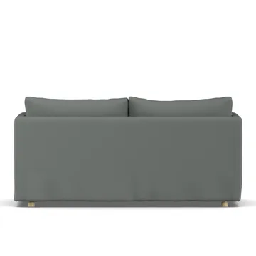 Linnevik sofa - Caleido Grey 1240-white-oiled oak, 2-seater, with skirt - 1898