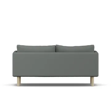 Linnevik sofa - Caleido Grey 1240-white-oiled oak, 2-seater, without skirt - 1898