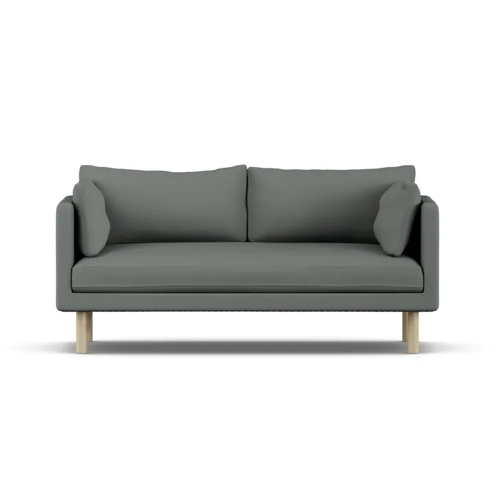 Linnevik sofa - Caleido Grey 1240-white-oiled oak, 2-seater - 1898