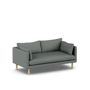 Linnevik sofa - Caleido Grey 1240-white-oiled oak, 2-seater - 1898