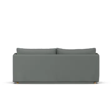Linnevik sofa - Caleido Grey 1240-white-oiled oak, 3-seater, with skirt - 1898