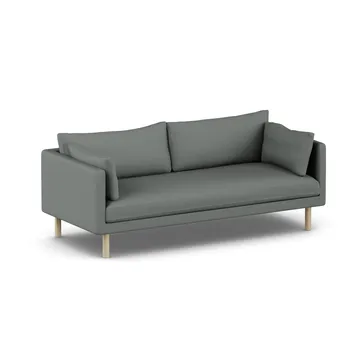 Linnevik sofa - Caleido Grey 1240-white-oiled oak, 3-seater, without skirt - 1898