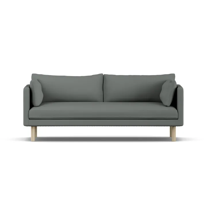 Linnevik sofa - Caleido Grey 1240-white-oiled oak, 3-seater - 1898