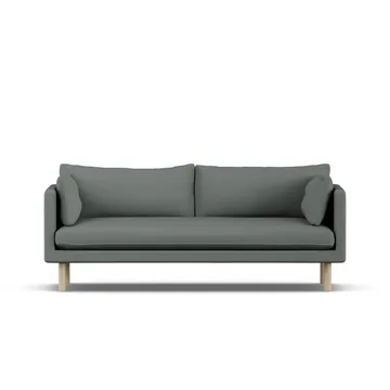 Linnevik sofa - Caleido Grey 1240-white-oiled oak, 3-seater - 1898