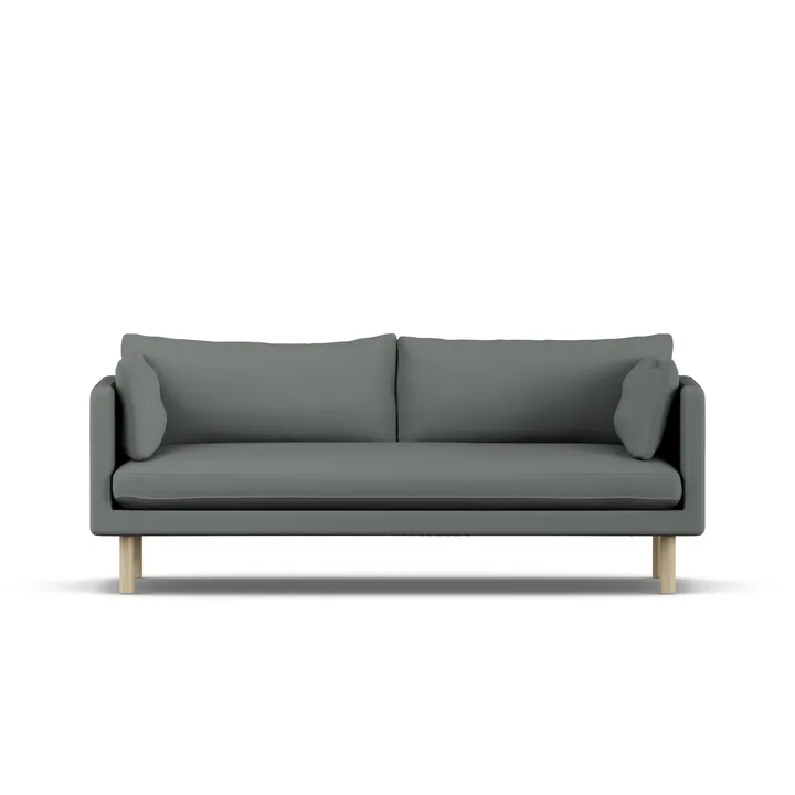 Linnevik sofa - Caleido Grey 1240-white-oiled oak, 3-seater - 1898