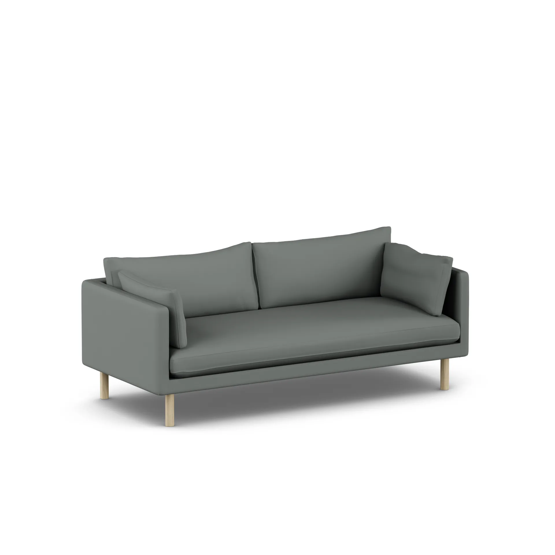 Linnevik sofa, Caleido Grey 1240-white-oiled oak, 3-seater 1898
