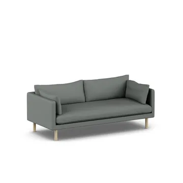 Linnevik sofa - Caleido Grey 1240-white-oiled oak, 3-seater - 1898