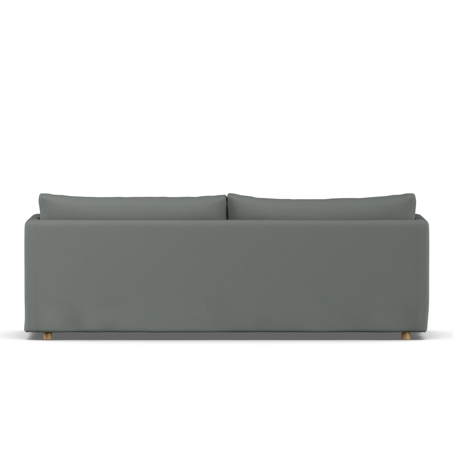 Linnevik sofa, Caleido grey 1240-white-oiled oak, 4-seater, with skirt 1898