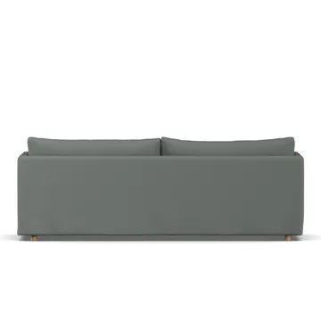 Linnevik sofa - Caleido grey 1240-white-oiled oak, 4-seater, with skirt - 1898
