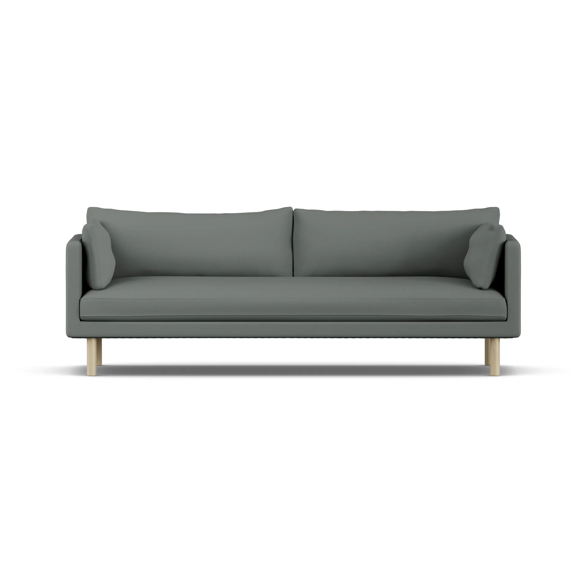 Linnevik sofa, Caleido Grey 1240-white-oiled oak, 4-seater, without skirt 1898