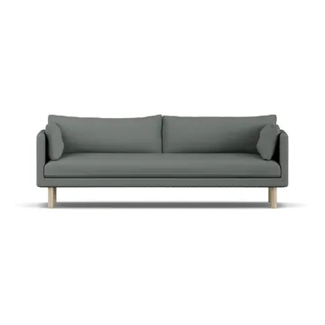 Linnevik sofa - Caleido Grey 1240-white-oiled oak, 4-seater, without skirt - 1898
