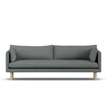 Linnevik sofa - Caleido Grey 1240-white-oiled oak, 4-seater - 1898