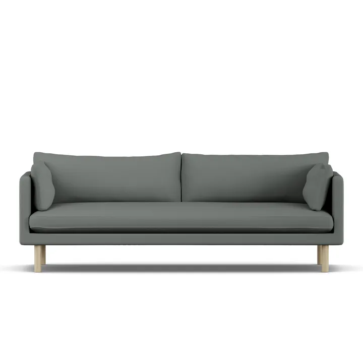 Linnevik sofa - Caleido Grey 1240-white-oiled oak, 4-seater - 1898