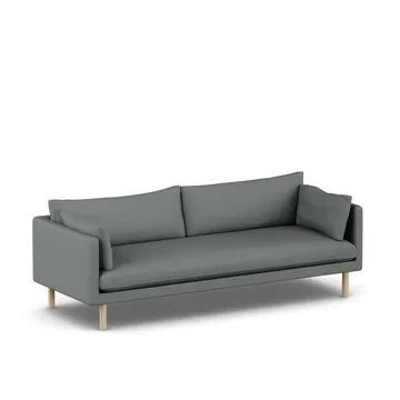 Linnevik sofa - Caleido Grey 1240-white-oiled oak, 4-seater - 1898