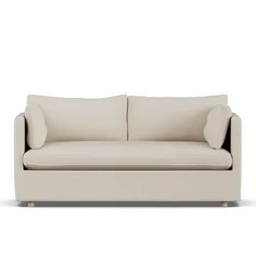Linnevik sofa - Jump Beige 1956-white-oiled oak, 2-seater, with skirt - 1898