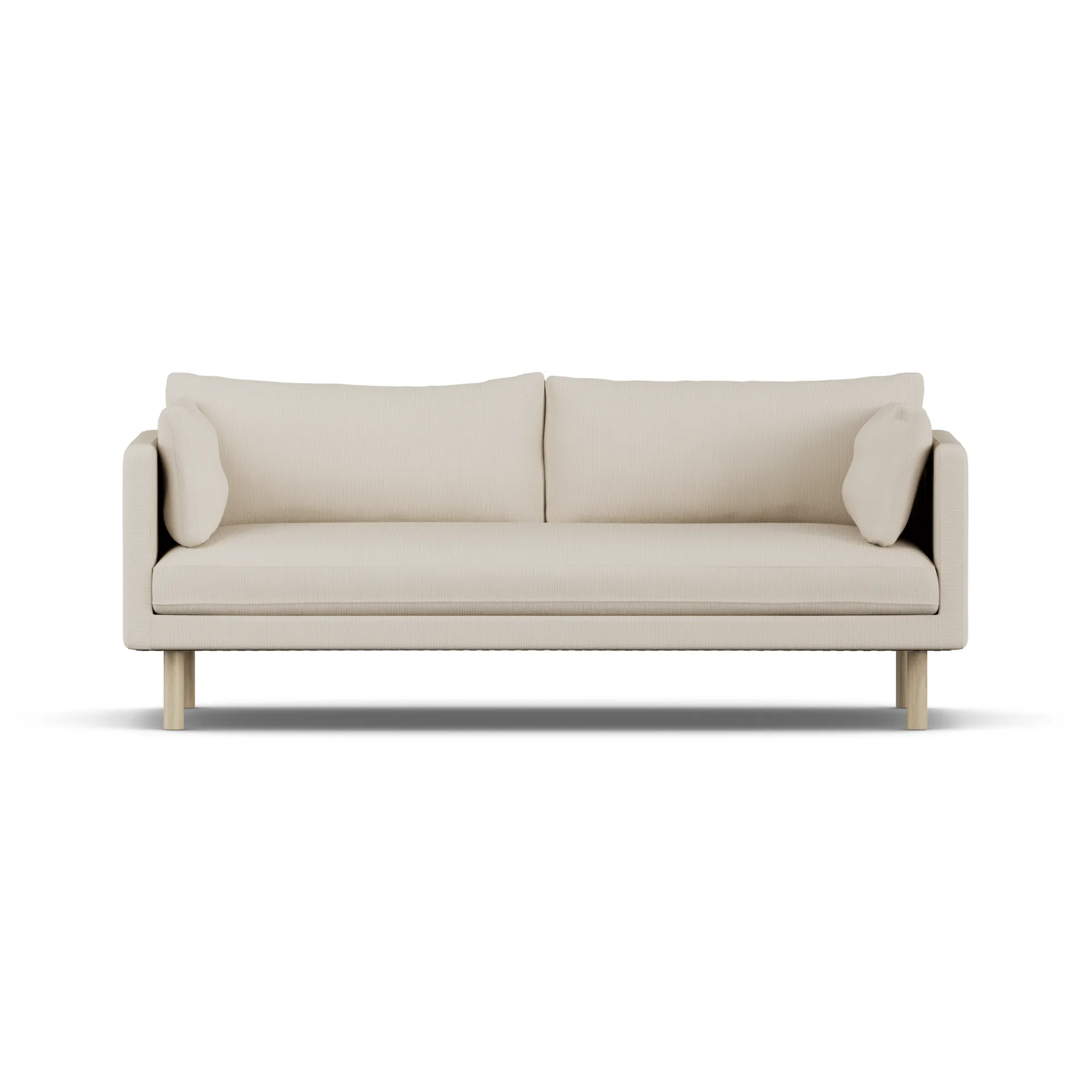 Linnevik sofa, Jump Beige 1956-white-oiled oak, 3-seater, without skirt 1898