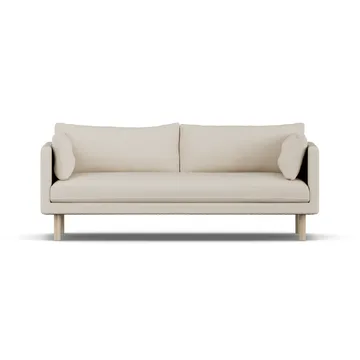 Linnevik sofa - Jump Beige 1956-white-oiled oak, 3-seater, without skirt - 1898
