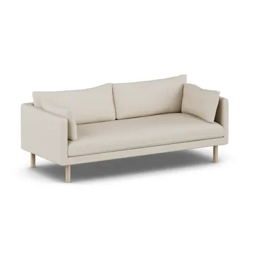 Linnevik sofa - Jump Beige 1956-white-oiled oak, 3-seater, without skirt - 1898