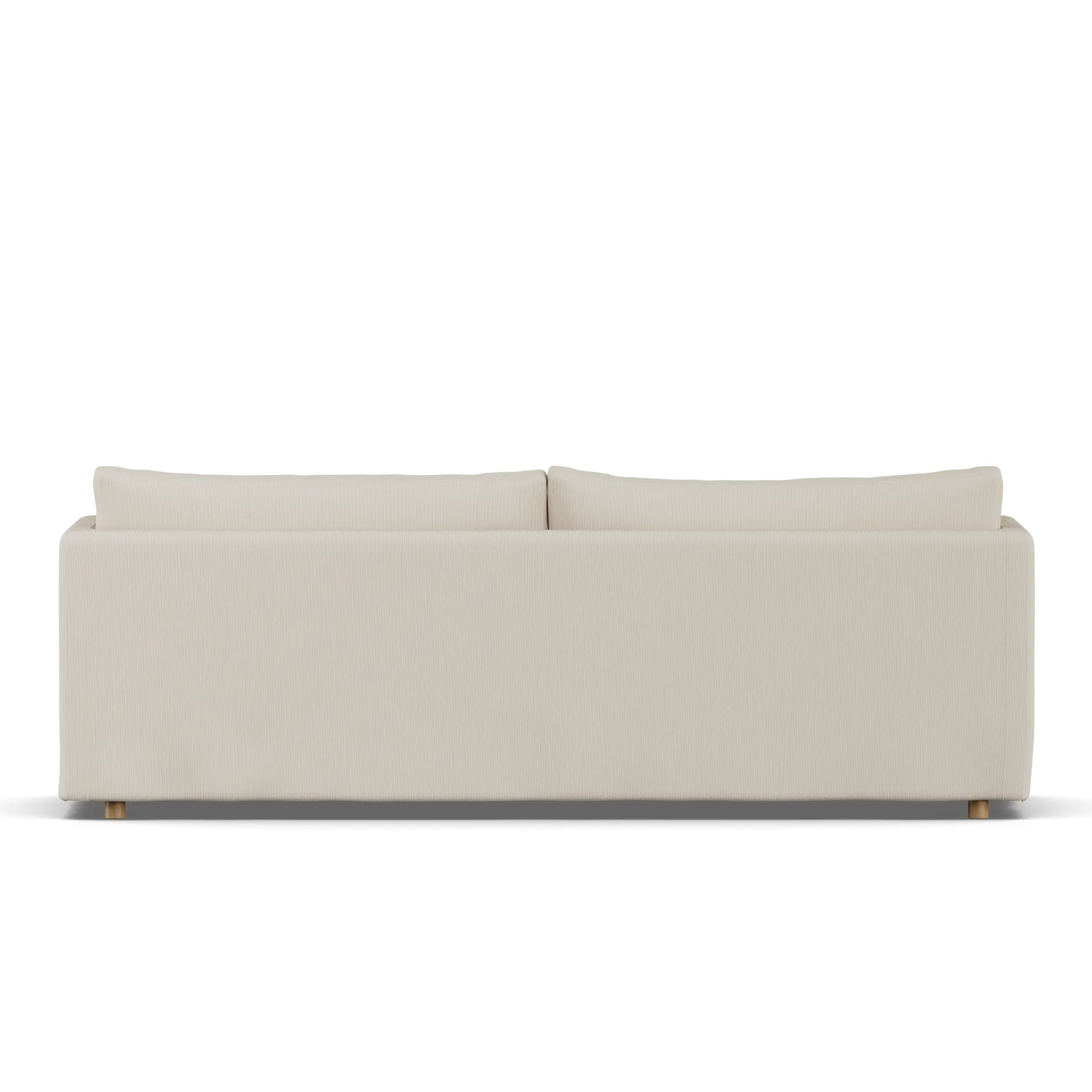 Linnevik sofa, Jump Beige 1956-white-oiled oak, 4-seater, with skirt 1898