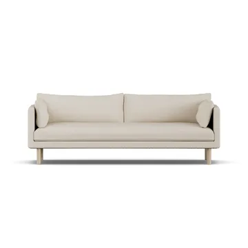 Linnevik sofa - Jump Beige 1956-white-oiled oak, 4-seater, without skirt - 1898